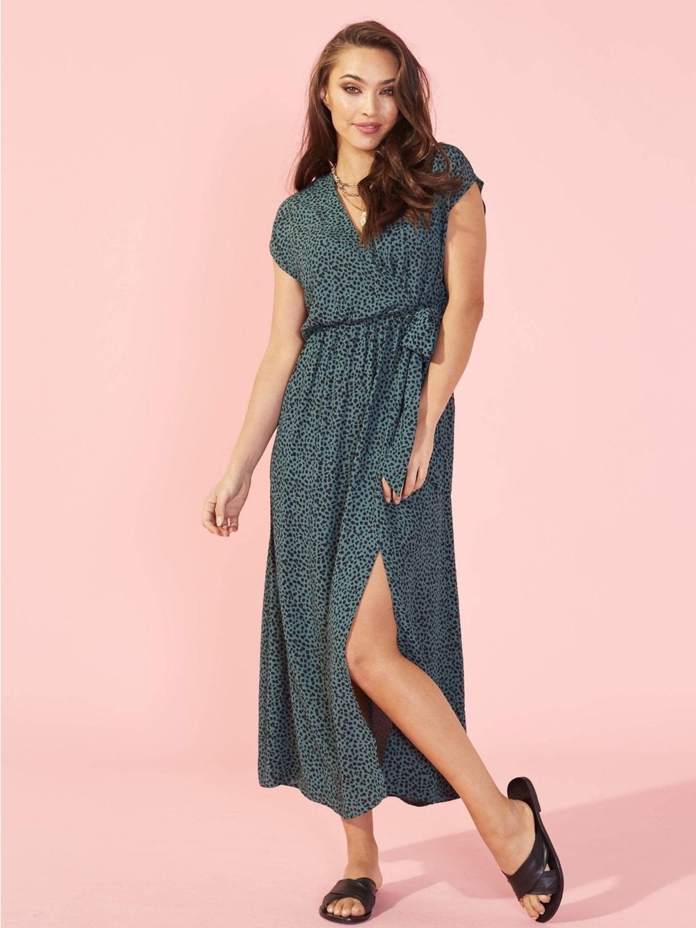 MINK PINK Navy Floral Dress size Large